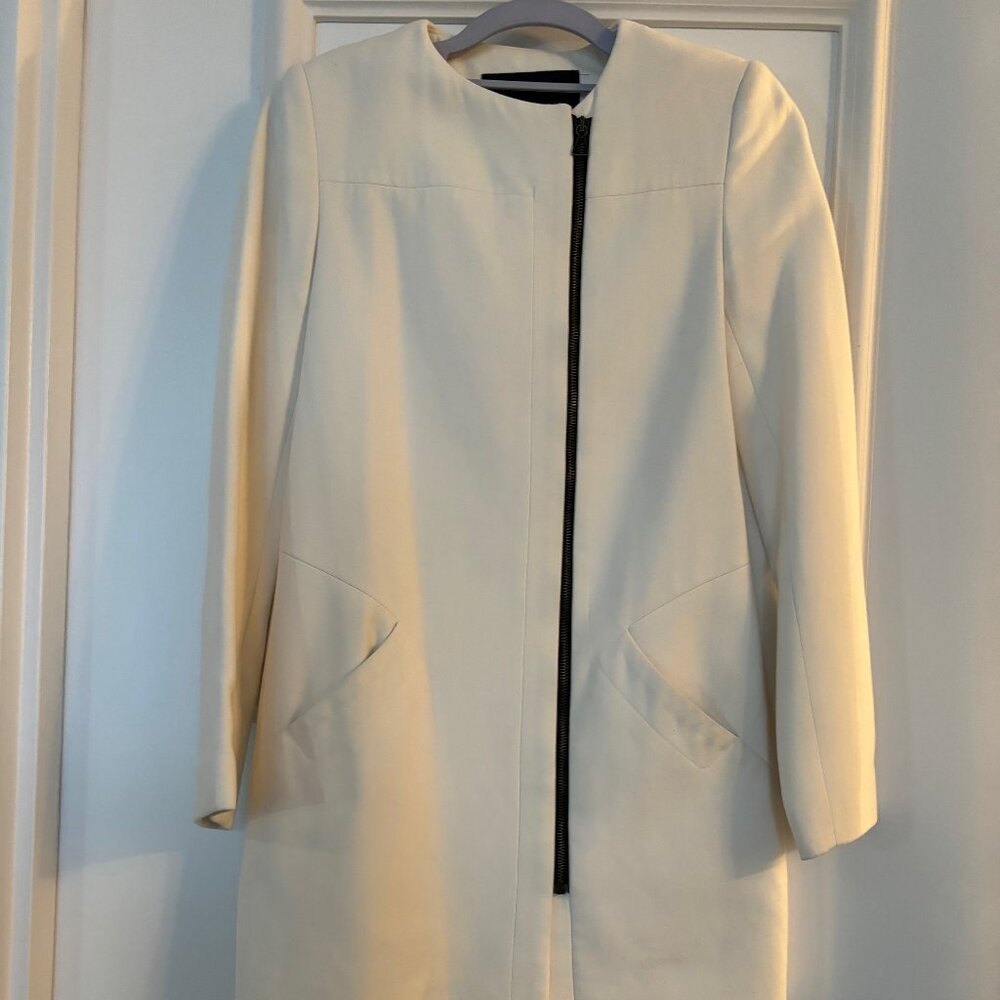 ZARA Creamy White zippered Jacket
